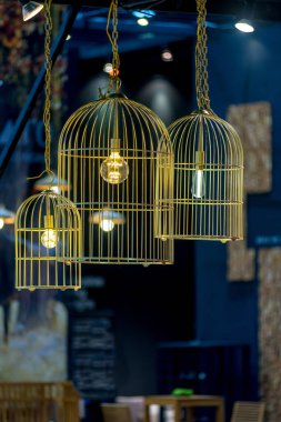 Modern altın çerçeve tavan lambaları ofis inşaatı ya da ev ve canlı akitecture dekorasyon modern konsept için iç mimari ampulleri