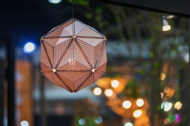 Modern bakır rengi tavan lambası lambası ampul geometri şekli ofis inşaatı veya ev ve canlı akitecture dekorasyonu çağdaş conseps için iç mimari