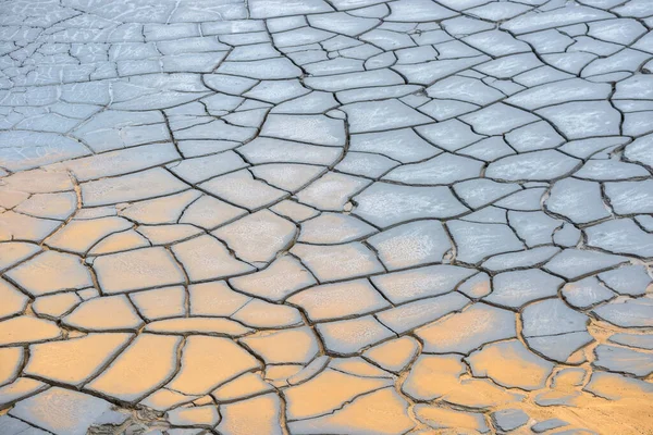 Hermoso Patrón Fondo Fractura Superficial Del Suelo Que Sedimentación Los —  Fotos de Stock