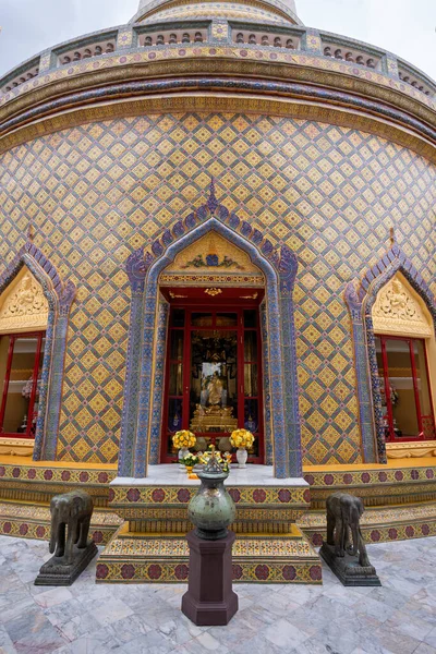 Wat Ratchabophit Sathitmahasimaram Rajawarawiharn Szczyt Pięknej Świątyni Jest Słynne Miejsce — Zdjęcie stockowe
