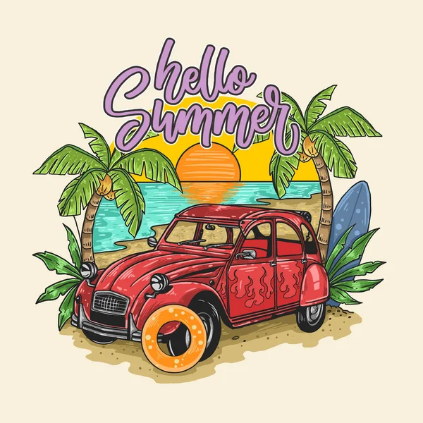 Tropik tatil yaz günbatımı plajı