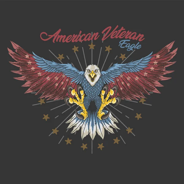 Amerikan emektar kartal çizim vektörü