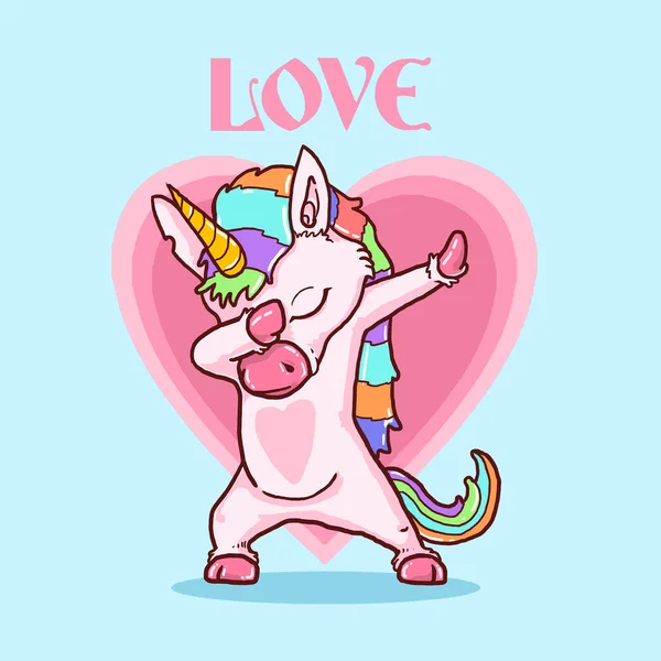 Mignon Licorne Coloré Illustration Vecteur — Image vectorielle