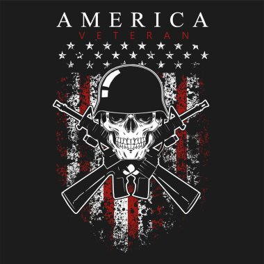 Gazi Günü Amerikan bayrağı arkaplan çizim vektörü grafiği