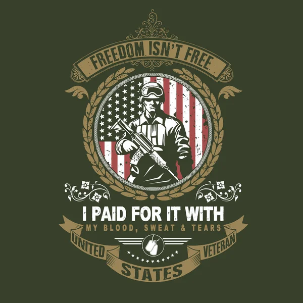 Amerikan emektar illüstrasyon vektörü grafiği
