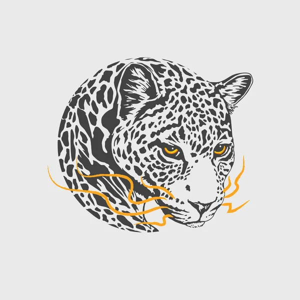 Cabeza Leopardo Mascota Ilustración Vector — Archivo Imágenes Vectoriales