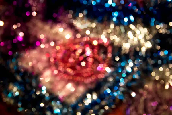 Multi Colored Space Bokeh Glitter Disco Lights Bokeh Glows Dark — Stock Photo, Image