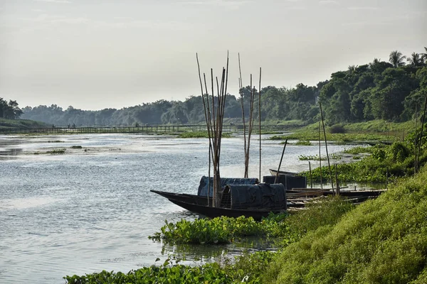 Increíble paisaje del río Jalangi, es una rama del río Ganges en Murshidabad y Nadia distritos en el estado indio de Bengala Occidental . — Foto de Stock