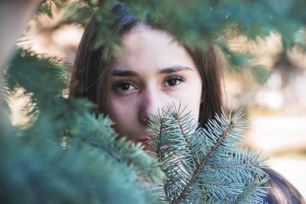 Outdoor Modefoto Der Jungen Schönen Dame Modelfotos Schilf — Stockfoto