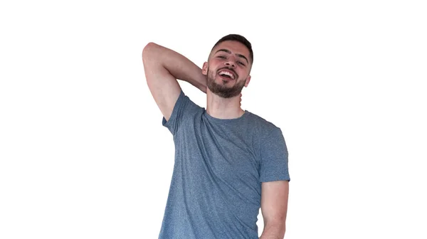 Smiley Guy White Shirt Portrait — Stock Photo, Image