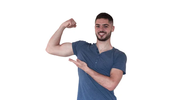 Smiley Guy Wit Shirt Portret — Stockfoto