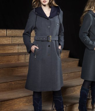 Trendy gri ceket kadın model, stüdyo çekim