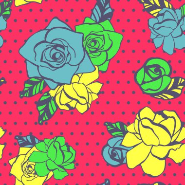 Modern moda tarzıgül çiçeği dikişsiz desen