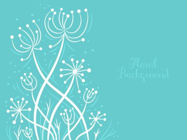 Metin için kopyalama alanı ile basit çiçek arka plan