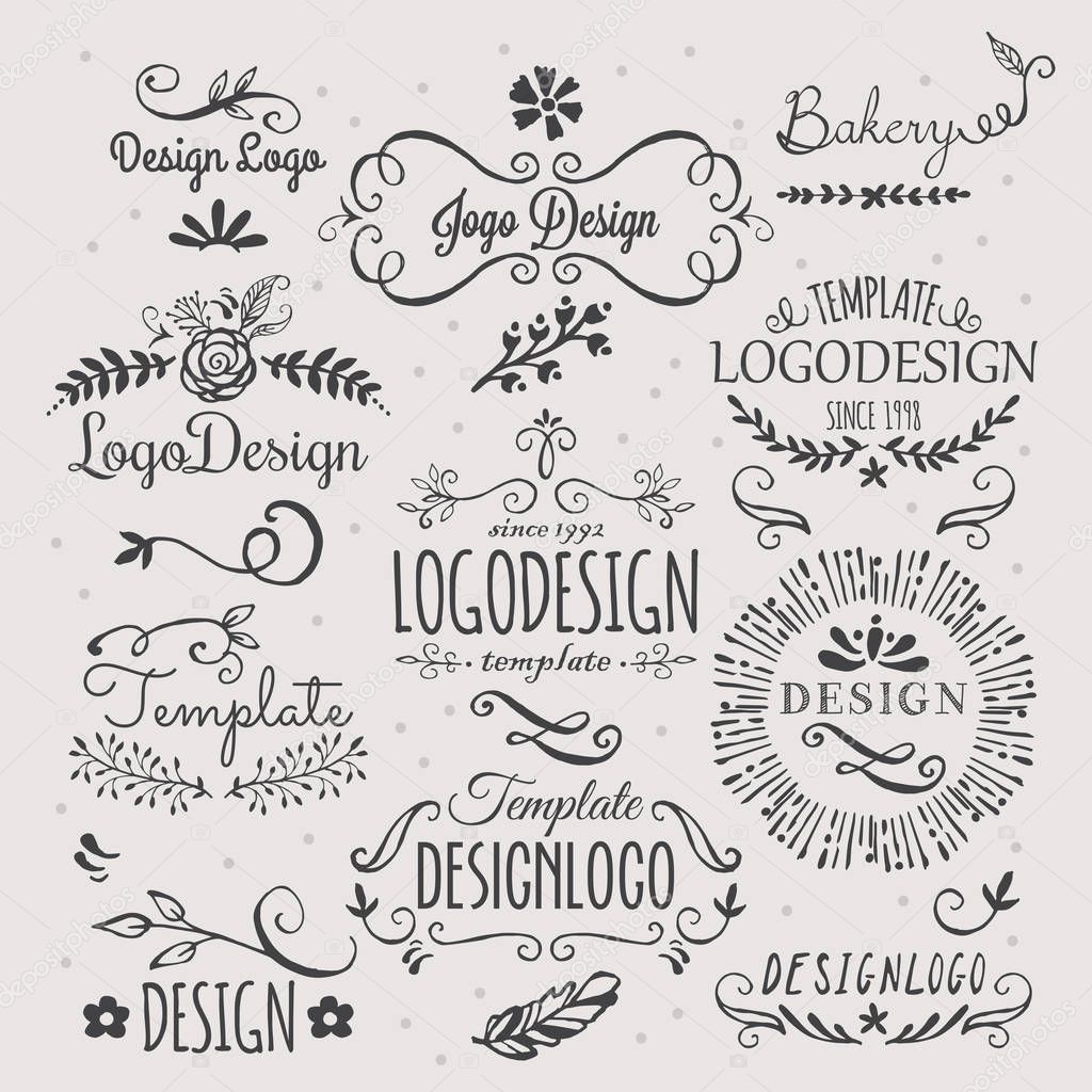 Logo design with hand sketched elements