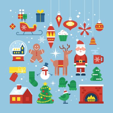 Web, grafik ve logo de için Noel tatili düz şık simgesi