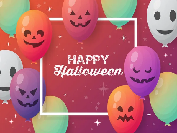 Diseño de banner de vacaciones de Halloween — Vector de stock