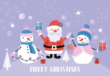 Tatil ve Noel el çizimi banner tasarım 