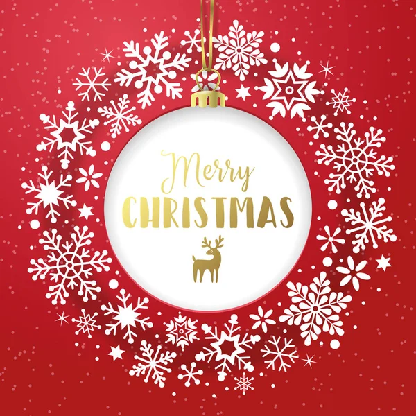 Kar taneleri çelenk ile Noel afiş tasarımı 