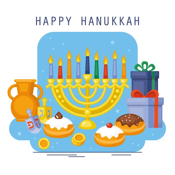 Diseño de banner Hanukkah — Archivo Imágenes Vectoriales