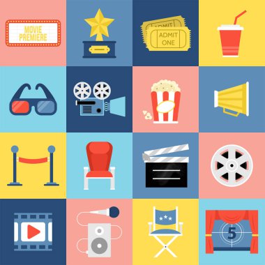 Film Sineması simgeleri kümesi 