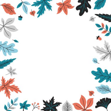 Sonbahar ile Sonbahar arka plan sınır tasarımı bırakır