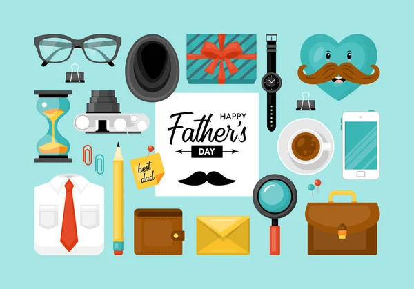 Fathers day concept — Stock Vector