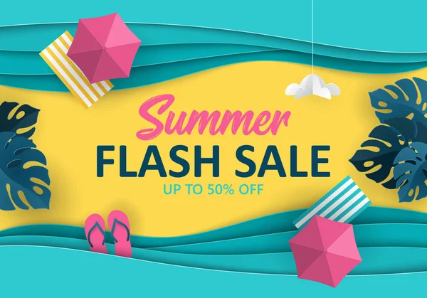 Zomer Sale Banner Ontwerp — Stockvector