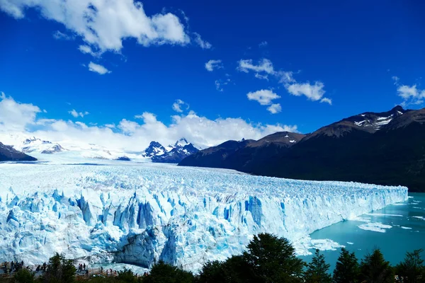 Side and elevated view of Perito Moreno Glacier Stock Photo