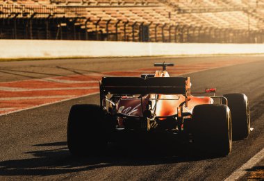 Barcelona, İspanya 18 Şubat 2019: Formül bir Test gün, devre, Barcelona-Catalunya.