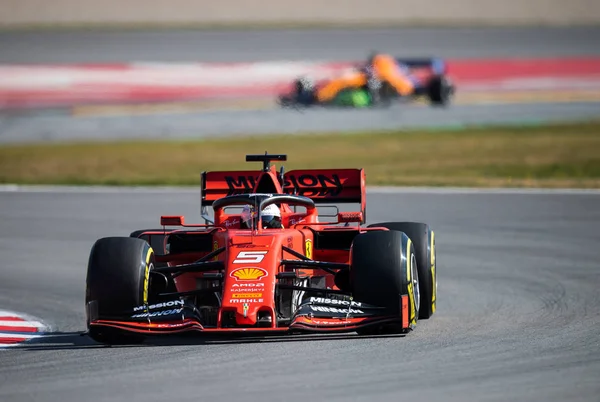 Barcelona Spain February 2019 Sebastian Vettel Formula One Test Days — Stock Photo, Image