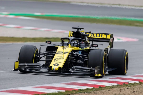 Barcelona Fevereiro 2019 Nico Hulkenberg Durante Dias Teste Fórmula Circuito — Fotografia de Stock