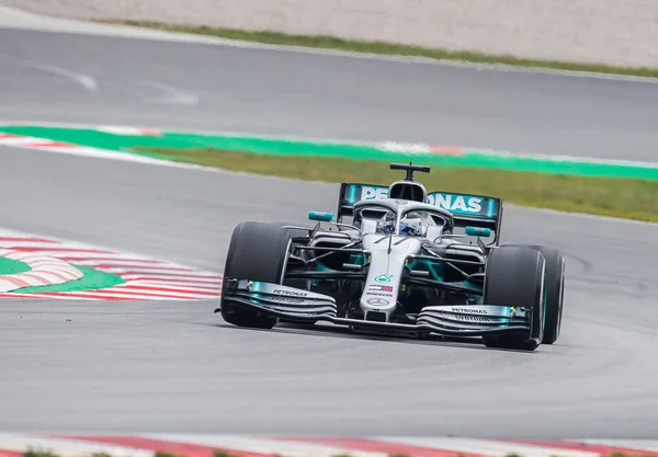 Barcelona Fevereiro Espanha 2019 Valteri Bottas Durante Dias Teste Fórmula — Fotografia de Stock