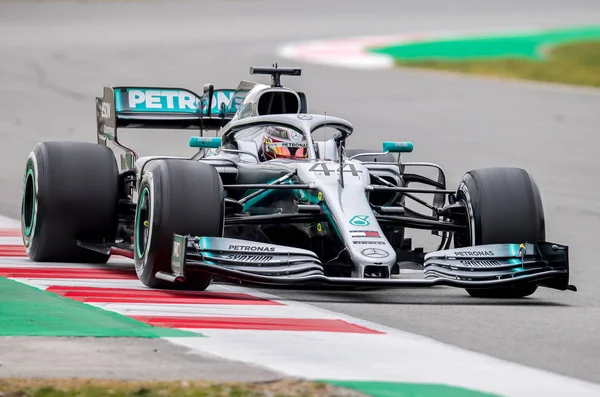 Barcelona Hiszpania Lutego 2019 Lewis Hamilton Podczas Dni Formuły Jeden — Zdjęcie stockowe