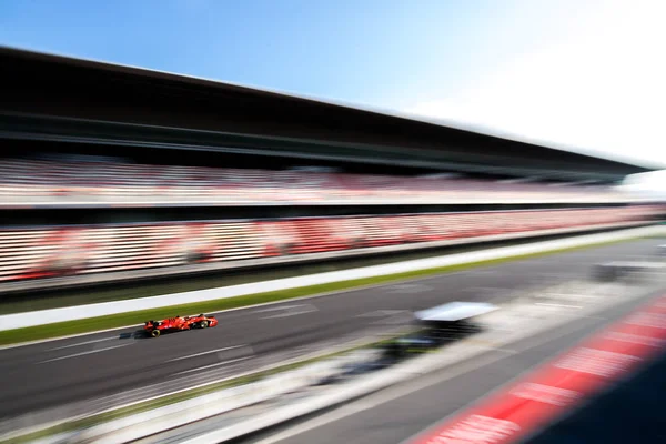 Barcelona Fevereiro 2019 Ferrari Durante Dias Teste Fórmula Circuito Barcelona — Fotografia de Stock