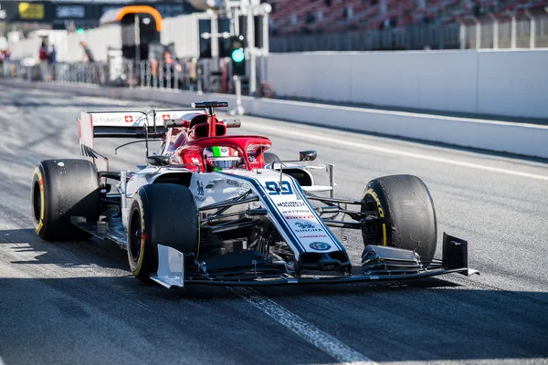 Barselona Ispanya Şubat 2019 Giovinazzi Sırasında Formula Bir Test Günleri — Stok fotoğraf