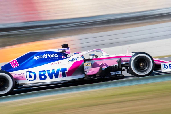 Barcelona Spanyolország Február 2019 Force India Során Formula Egy Teszt — Stock Fotó