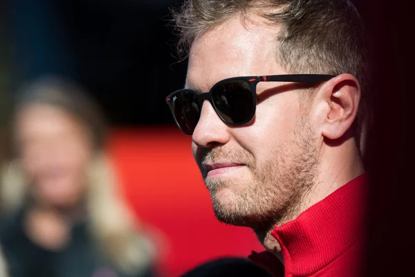 Barcelona Espanha Fevereiro 2019 Sebastian Vettel Durante Fórmula Dias Teste Imagem De Stock