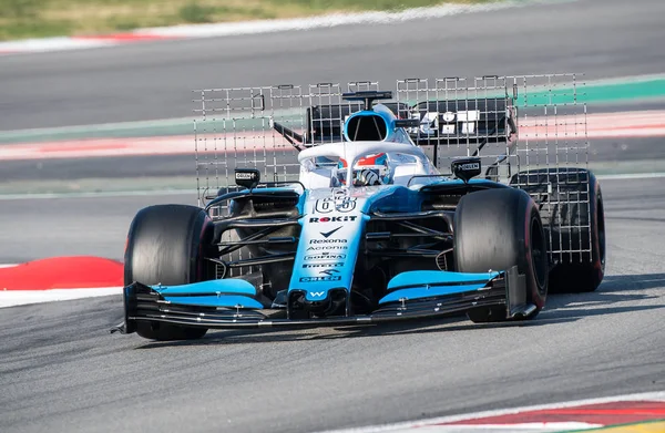 Barcelona Fevereiro 2019 George Russell Durante Dias Teste Fórmula Circuito — Fotografia de Stock