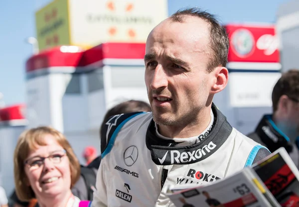 Barcelona Fevereiro 2019 Robert Kubica Durante Dias Teste Fórmula Circuito Fotografia De Stock