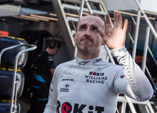 Barcelona Fevereiro 2019 Robert Kubica Durante Dias Teste Fórmula Circuito Imagem De Stock