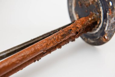 Broken boiller scum rust repair or change detail clipart
