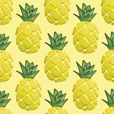 Ananas Dikişsiz Desen Tekrar Karo