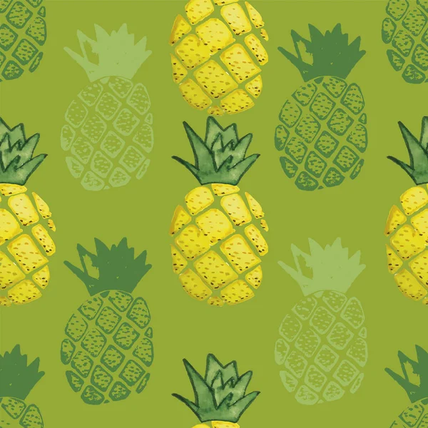 Ananas nahtlose Muster wiederholen Fliese — Stockvektor