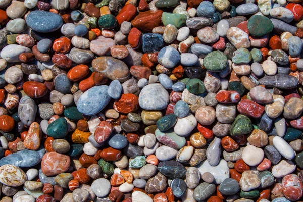 Colored Pebbles Beach Sea Wave — Stock Photo, Image