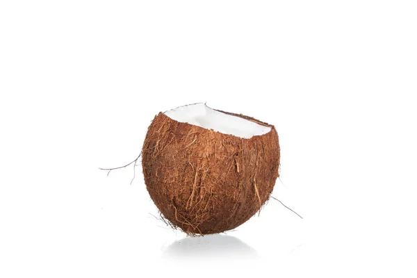 Orzechy Kokosowe Izolowane Białym Tle — Zdjęcie stockowe
