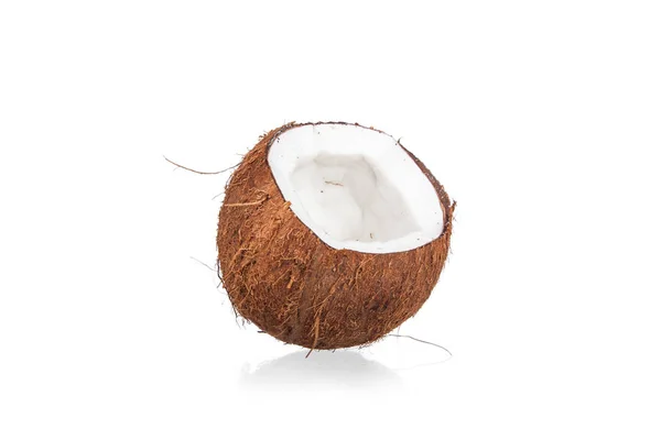 Kokosové Ořechy Izolované Bílém Pozadí — Stock fotografie