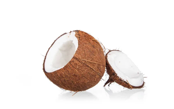 Noci Cocco Isolate Sullo Sfondo Bianco — Foto Stock