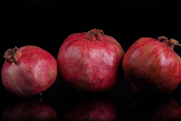 Pomegranates Black Background — Stock Photo, Image