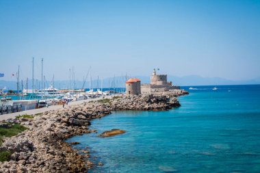 Rodos, Yunanistan, Rodos'un eski kentinin manzarası, Rodos, Yunanistan 